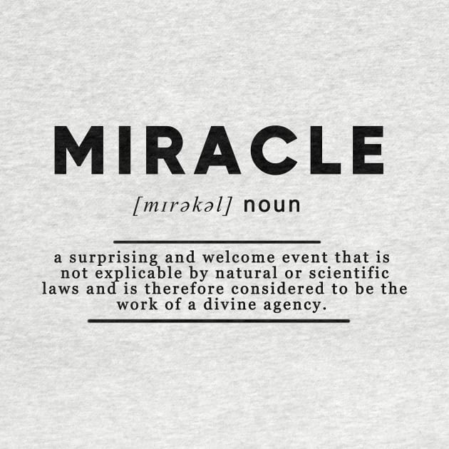 Miracle Definition Meaning White Edition by Clots